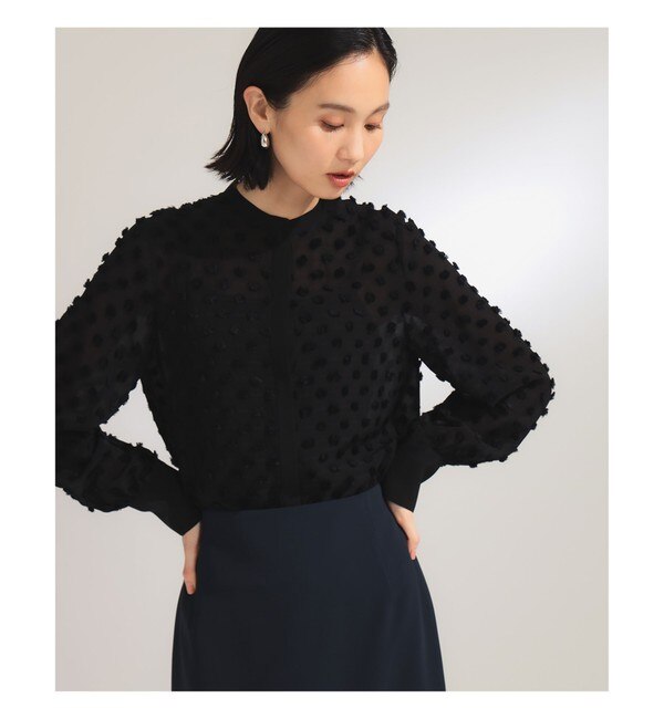 ドット ジャカード ブラウス＊|BEAMS WOMEN(ビームス ウィメン