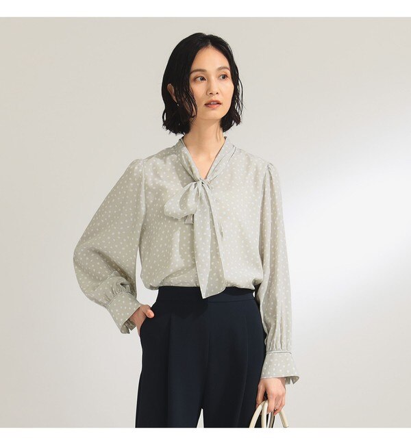 EFFE BEAMS / ドット オーガンジーブラウス|BEAMS WOMEN(ビームス ウィメン)の通販｜アイルミネ