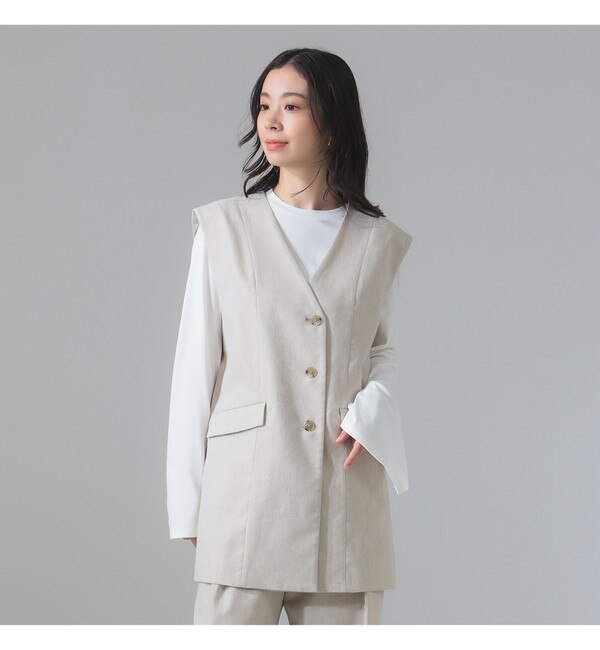 DANTON × Ray BEAMS / 別注 モッサ ノーカラー ダウンコート|BEAMS WOMEN(ビームス ウィメン)の通販｜アイルミネ