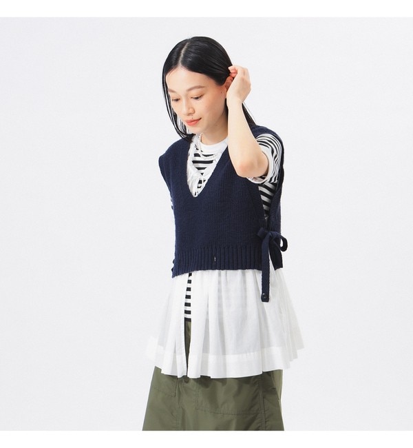 ファッションメンズのイチオシ|【ビームス　ウィメン/BEAMS WOMEN】 ショート レッドクロス ベスト