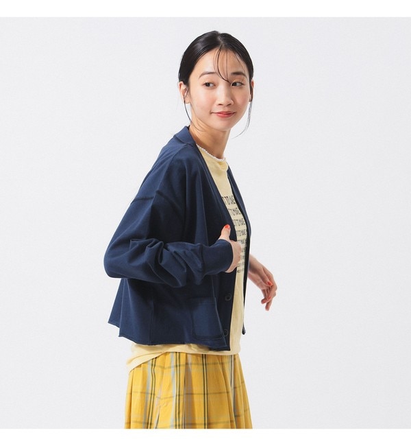 モテ系ファッションメンズ|【ビームス　ウィメン/BEAMS WOMEN】 カットオフ Vネック カーディガン