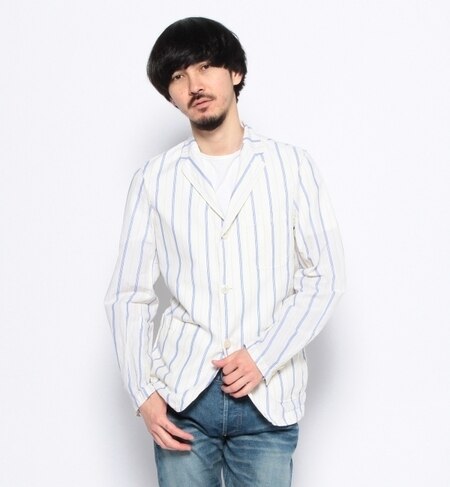 【ビームス メン/BEAMS MEN】 BEAMS / オルタネイトストライプ 3B ジャケット [送料無料]