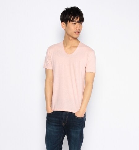 【ビームス メン/BEAMS MEN】 天竺 Uネック カットオフ 半袖 TEE [送料無料]