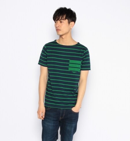 【ビームス メン/BEAMS MEN】 ポケット付きボートネックＴシャツ [送料無料]