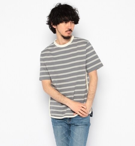 【ビームス メン/BEAMS MEN】 ボーダー柄 パイピングＴシャツ [送料無料]