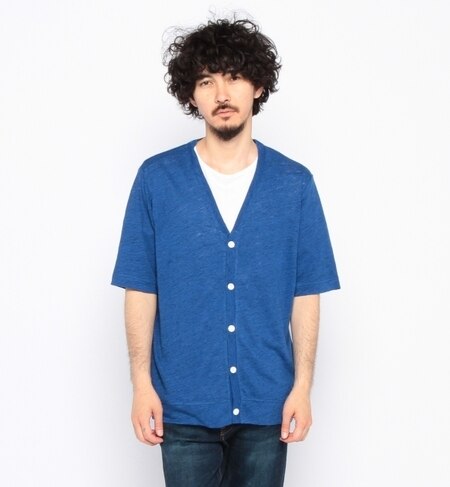 【ビームス メン/BEAMS MEN】 フランダース リネン 半袖 カーディガン [送料無料]