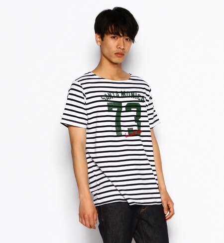 【ビームス メン/BEAMS MEN】 マリンボーダープリントTシャツ [3000円(税込)以上で送料無料]