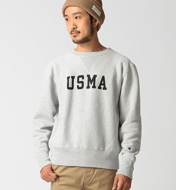 【ビームス メン/BEAMS MEN】 CHAMPION × BEAMS / 別注 USMA クルーネック スウェットシャツ [送料無料]