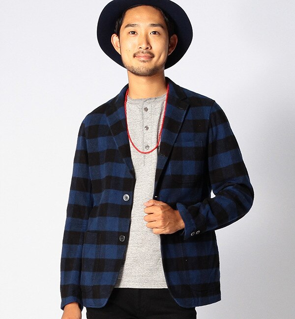 【ビームス メン/BEAMS MEN】 ブロック ネル チェック 3B ジャケット [送料無料]