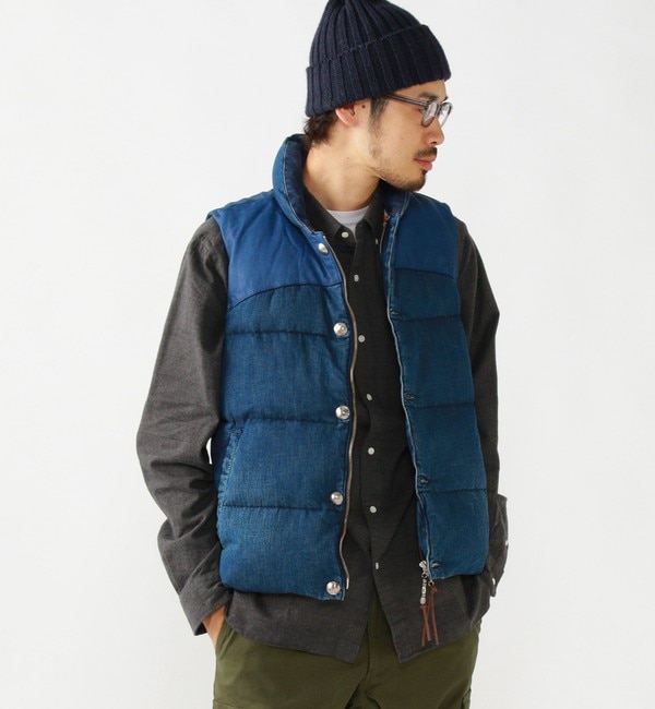 REMI RELIEF × BEAMS PLUS / 別注 デニム ダウンベスト|BEAMS ...