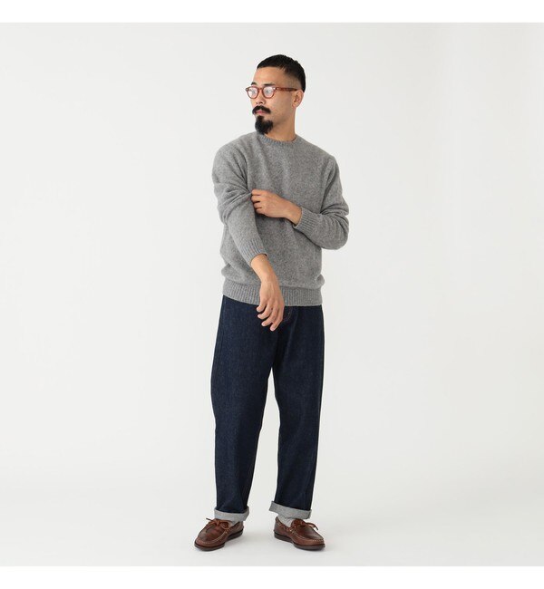 BEAMS PLUS / カシミヤ シルク 7ゲージ クルーネック ニット|BEAMS MEN