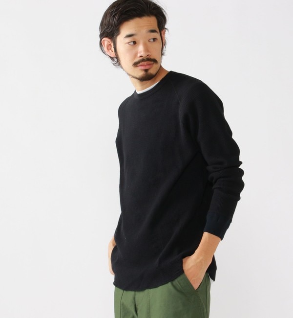 BEAMS PLUS / ワッフル クルーネック ロングスリーブ Tシャツ|BEAMS