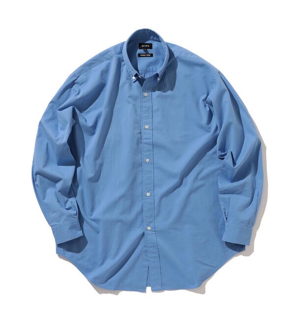 【BLUE】BEAMS / ツイル イージーフィット ボタンダウンシャツ