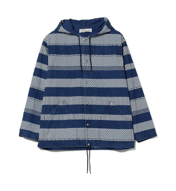 REMI RELIEF × BEAMS PLUS / 別注 Outside Parka Indigo Border|BEAMS MEN(ビームス  メン)の通販｜アイルミネ