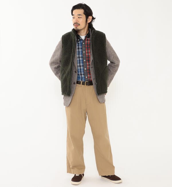 BEAMS PLUS / ボア スタンドカラー ジップ ベスト|BEAMS MEN(ビームス