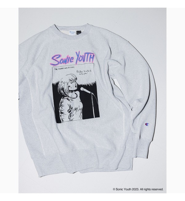 Champion × SONIC YOUTH × BEAMS / 別注 クルーネック スウェット