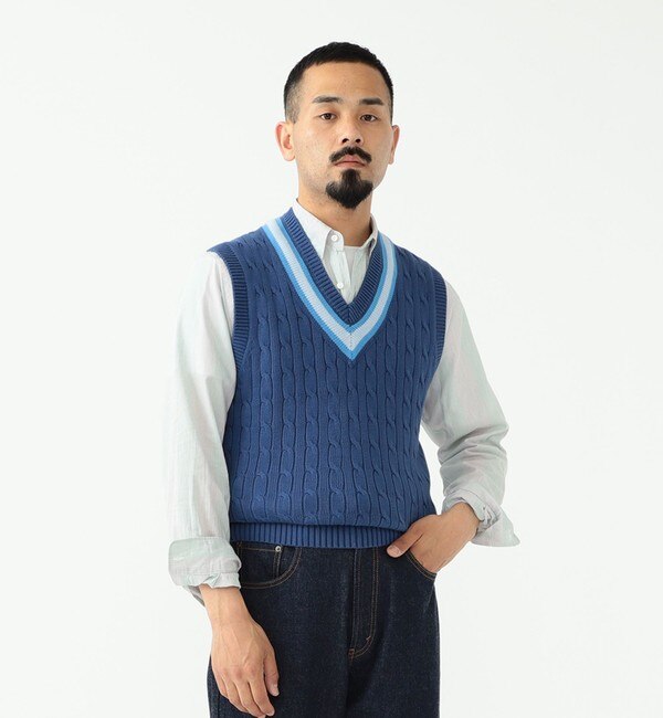 ALAN PAINE 別注 Cotton Criket Vest|BEAMS MEN(ビームス メン)の通販｜アイルミネ