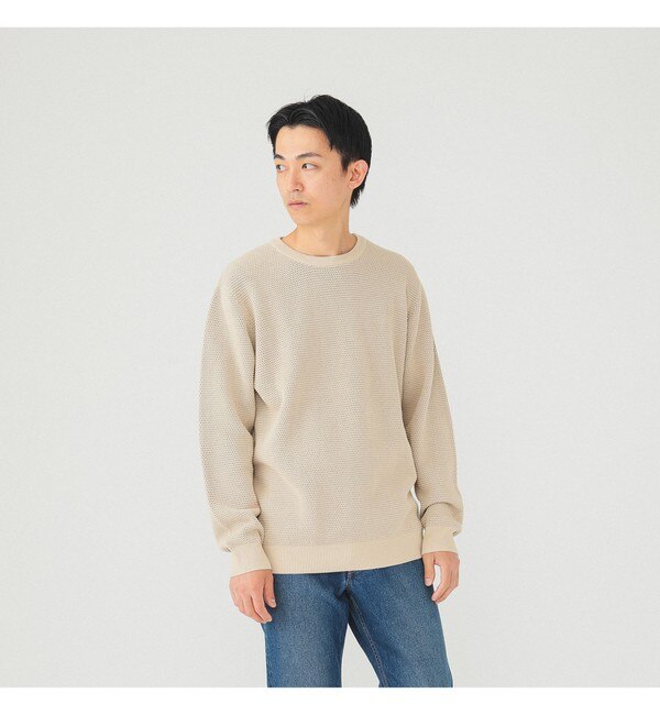 BEAMS / 12ゲージ 鹿の子 クルーネック ニット|BEAMS MEN(ビームス