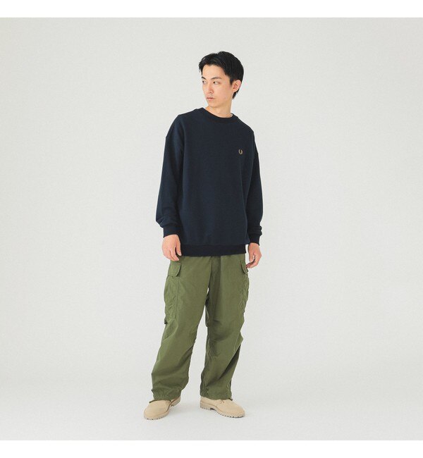 FRED PERRY × BEAMS / 別注 エンブロイダリー クルーネック スウェット