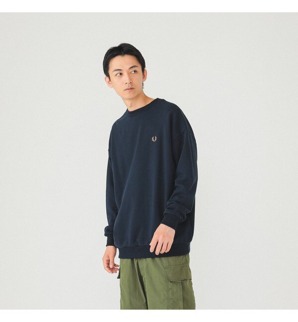 FRED PERRY × BEAMS / 別注 エンブロイダリー クルーネック スウェット