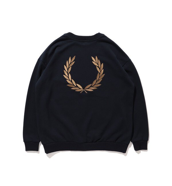 FRED PERRY × BEAMS / 別注 エンブロイダリー クルーネック スウェット