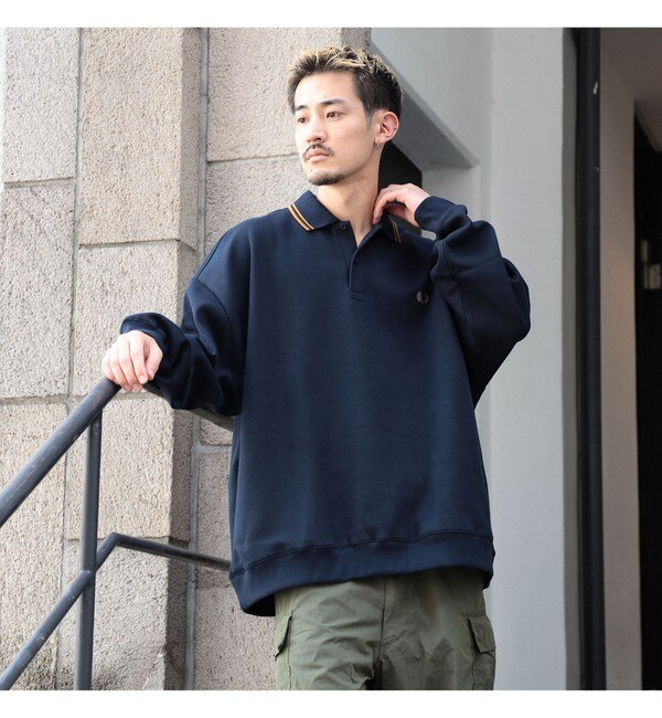 FRED PERRY × BEAMS / 別注 ピケ ロングスリーブ ポロシャツ|BEAMS MEN