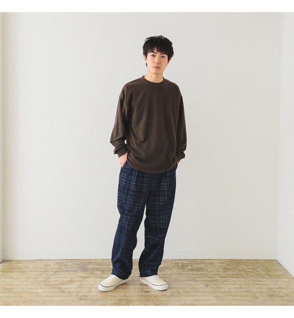 BEAMS / ブラックウォッチ コーデュロイ 2プリーツ パンツ|BEAMS MEN