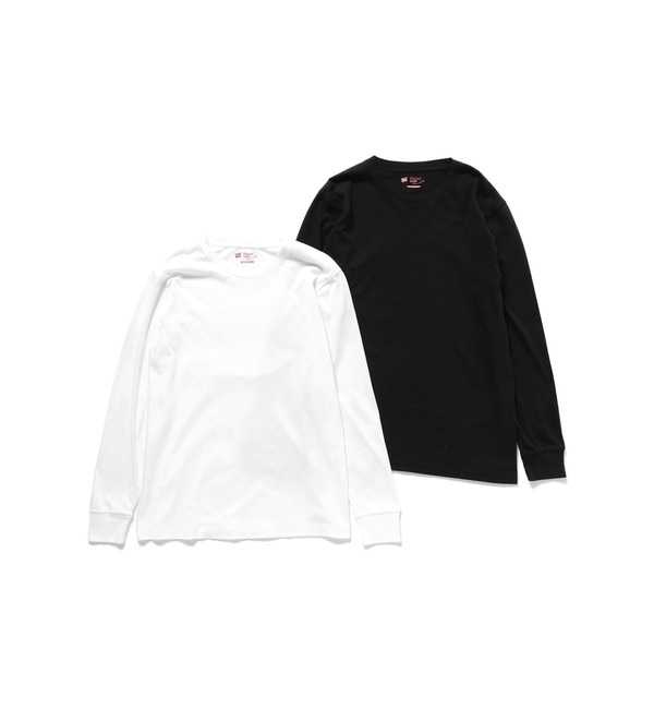 yr[X@/BEAMS MENz Hanes / Japan Fit Long Sleeve T-shirts 2 Pieces
