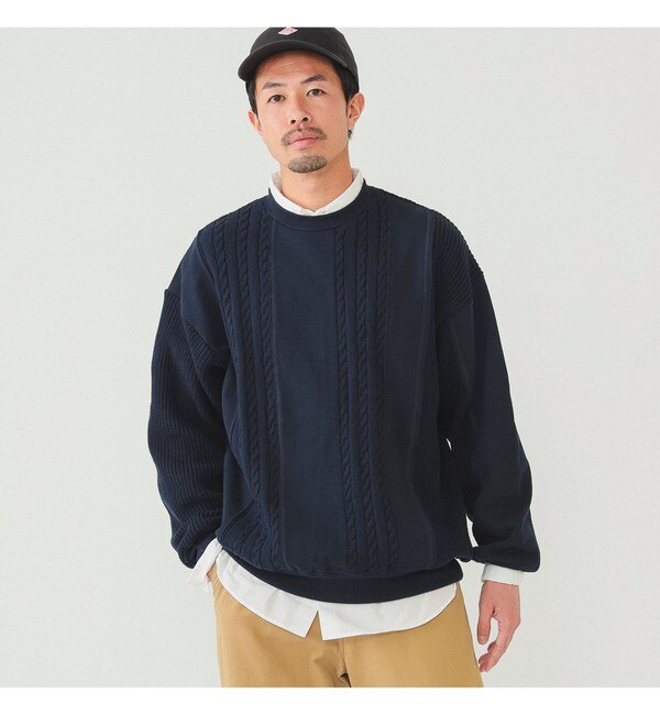 FRED PERRY × BEAMS / 別注 Embroidery Crewneck Sweat|BEAMS MEN