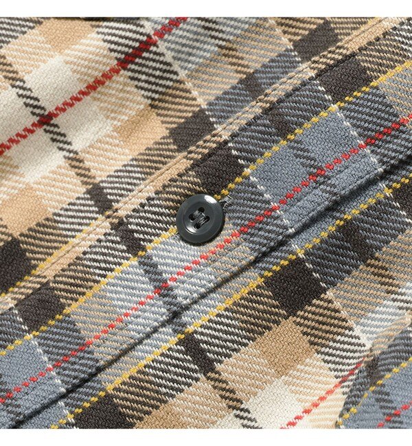 SUGAR CANE × BEAMS / 別注 Solid Flannel Check Shirt|BEAMS MEN