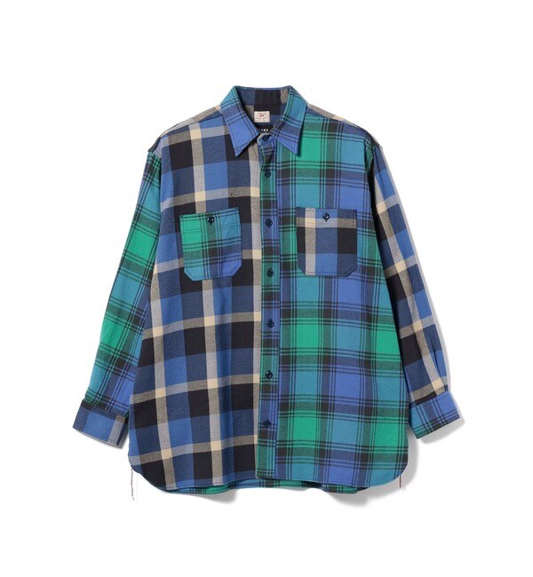 SUGAR CANE × BEAMS / 別注 Crazy Flannel Cheak Shirt|BEAMS MEN