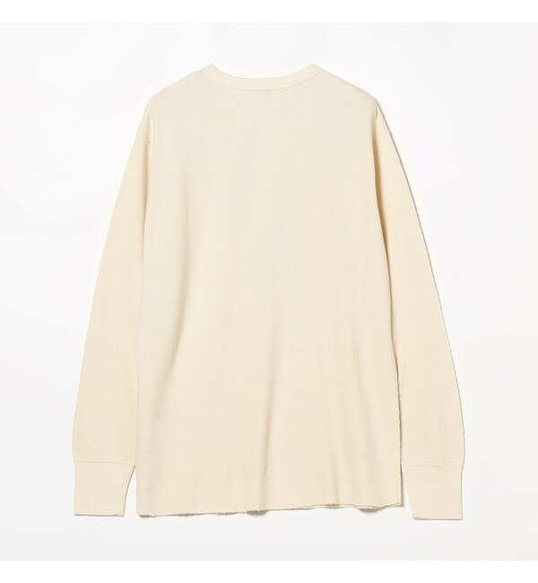 Healthknit / Cotton Wool Honeycomb Henry Neck Long Sleeve T shirt