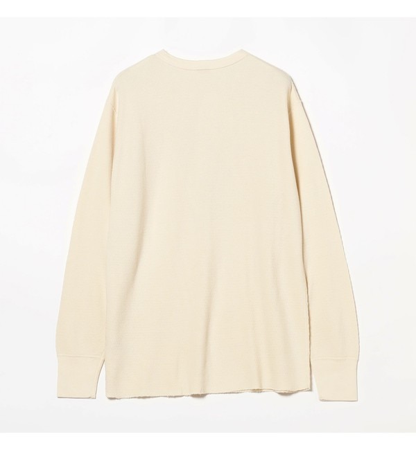 Healthknit / Cotton Wool Honeycomb Henry Neck Long Sleeve T shirt