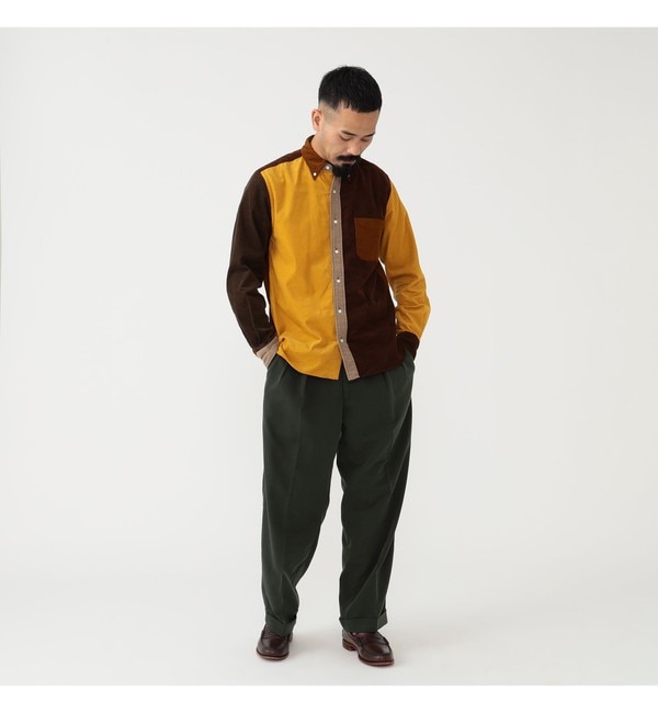 BEAMS PLUS / コーデュロイ パネル ボタンダウン シャツ|BEAMS MEN