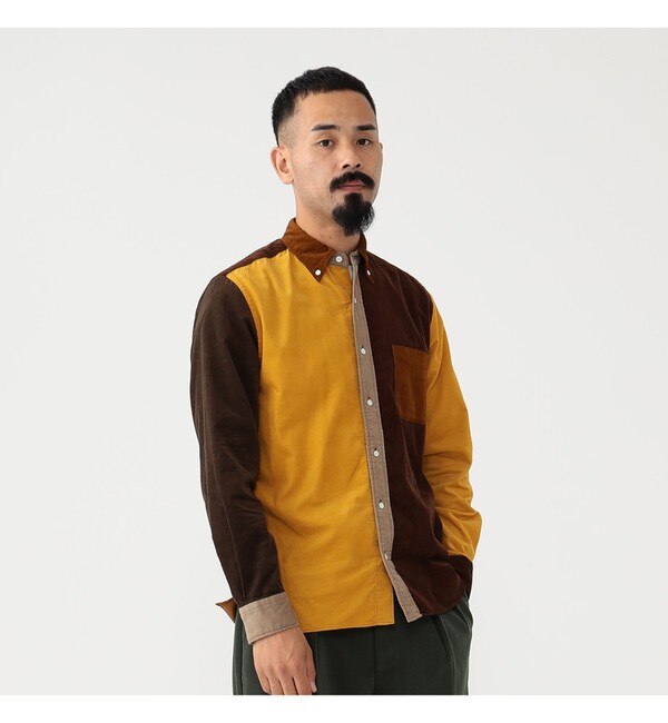 BEAMS PLUS / コーデュロイ パネル ボタンダウン シャツ|BEAMS MEN