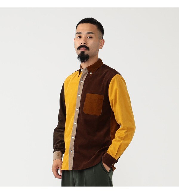 BEAMS PLUS / コーデュロイ パネル ボタンダウン シャツ|BEAMS MEN