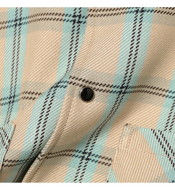 BEAMS PLUS / シャンブレーチェック オープンカラー キルト シャツ