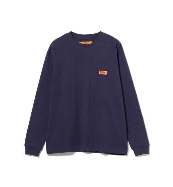 UNIVERSAL OVERALL × BEAMS / 別注 ロゴ ロングスリーブ Tシャツ