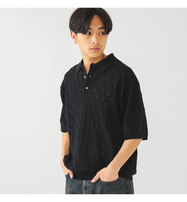 BEAMS / メッシュ ニット ポロシャツ|BEAMS MEN(ビームス メン)の通販｜アイルミネ