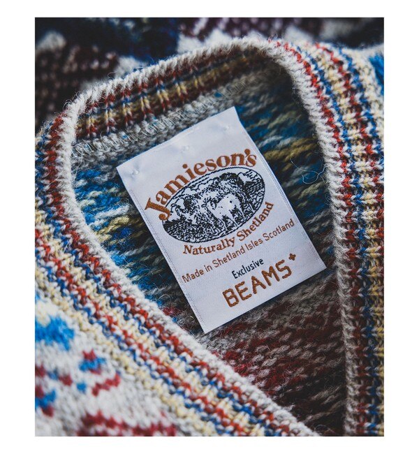 Jamieson's × BEAMS PLUS / 別注 V Neck Knit Vest|BEAMS MEN