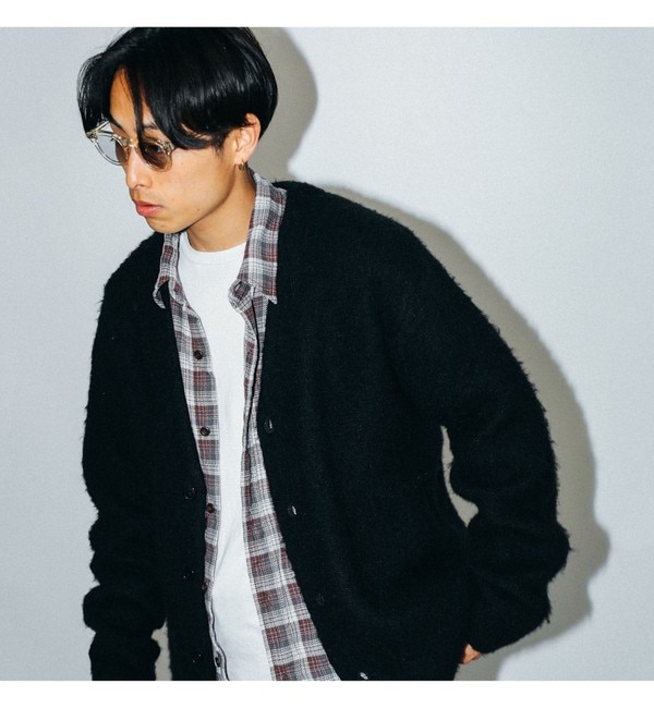 7ゲージ ソリッドシャギー カーディガン|BEAMS MEN(ビームス
