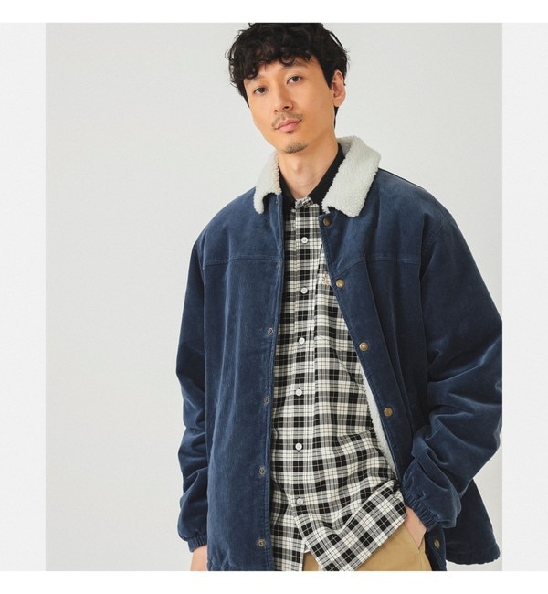 メンズファッションなら|【ビームス　メン/BEAMS MEN】 コーデュロイ ボア コーチジャケット