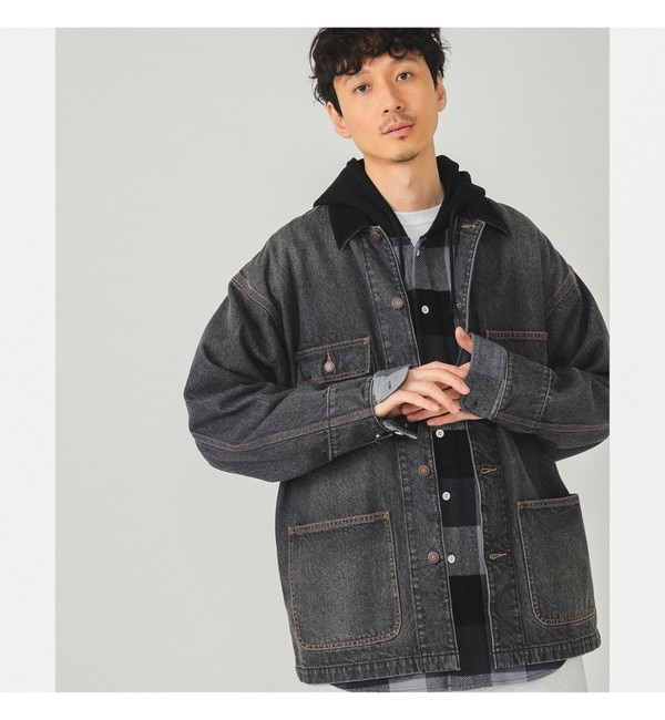 ルーズ デニム カバーオール ジャケット|BEAMS MEN(ビームス メン)の通販｜アイルミネ