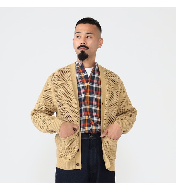 BEAMS PLUS / メッシュ アーガイル カーディガン|BEAMS MEN(ビームス 