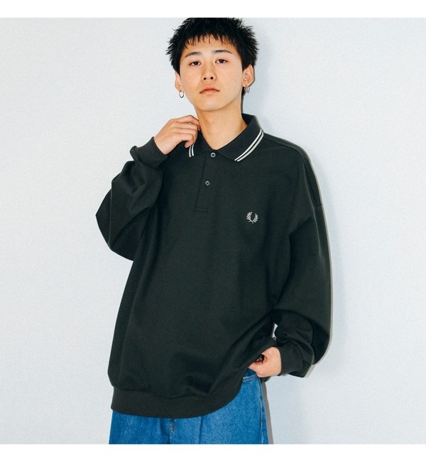 FRED PERRY × BEAMS / 別注 ピケ スウェット ポロシャツ|BEAMS MEN(ビームス メン)の通販｜アイルミネ