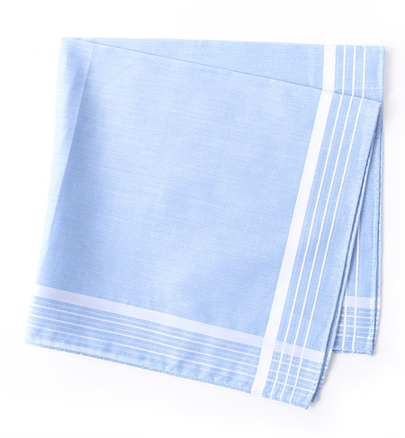 GRAZIINA: ブルー サテン チーフ