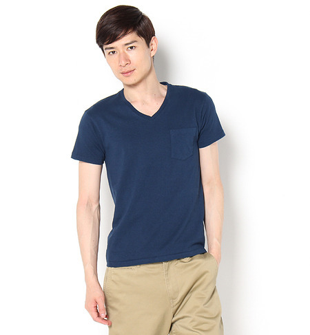 VELVA SHEEN: ポケット Vネック Tシャツ