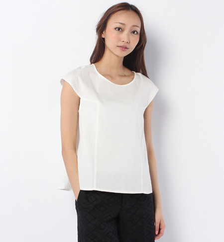 コットン キュプラ イソザイ コンビ Ｔブラウス