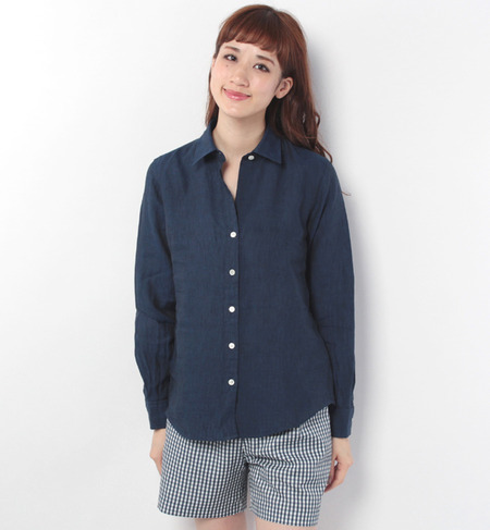 フランダース リネン スキッパーシャツ