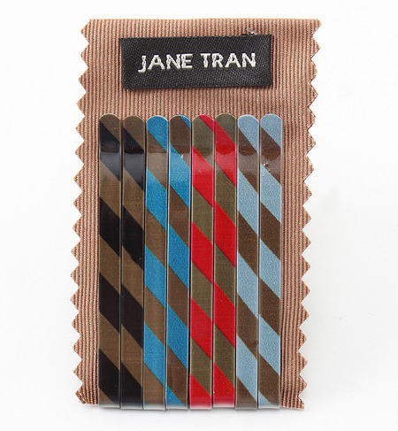 JANE TRAN:ストライプ ボビー ピン